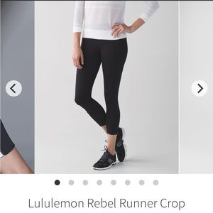 ***SOLD**** Lululemon Rebel Runner Crop size 10